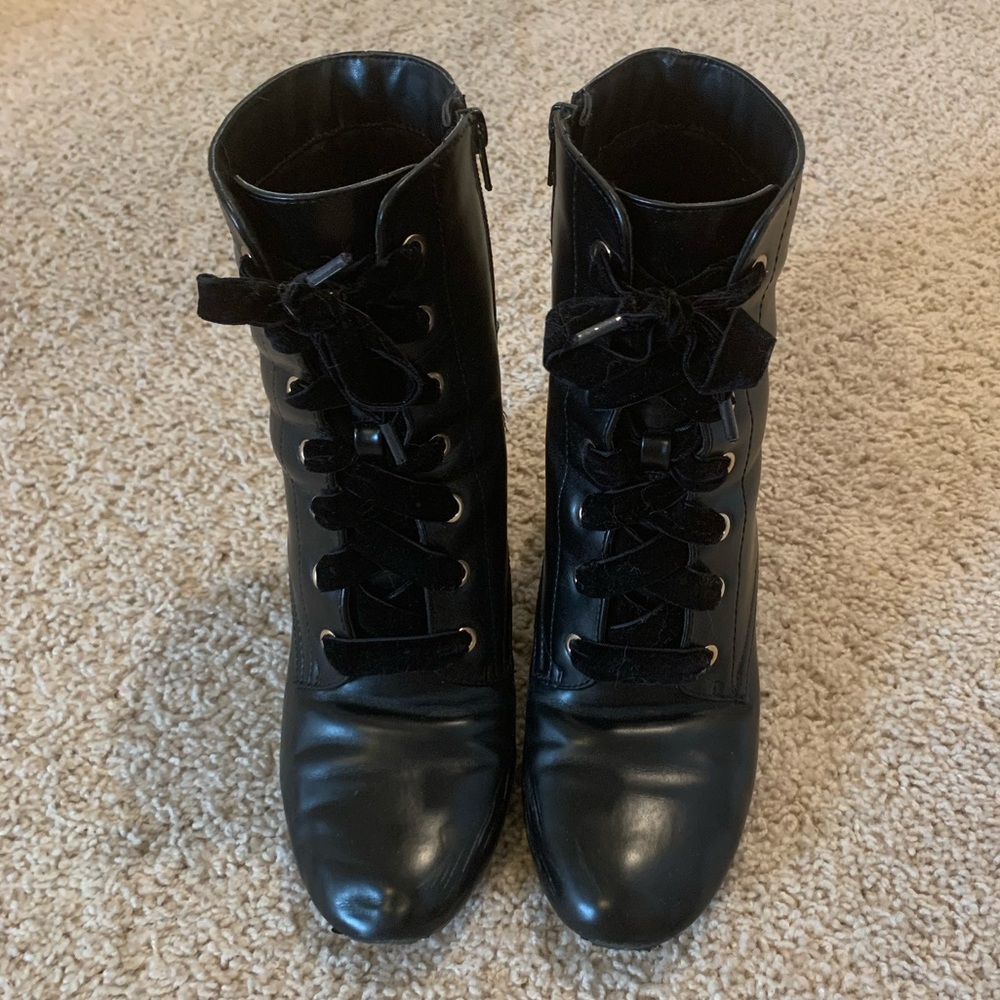 Heeled Lace Up Boots